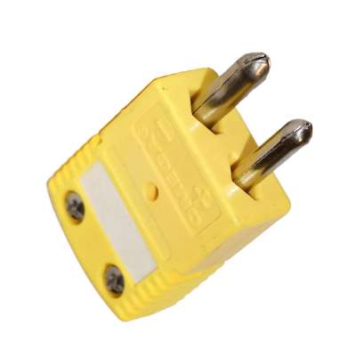 Yellow color K type Standard thermocouple connector/plug