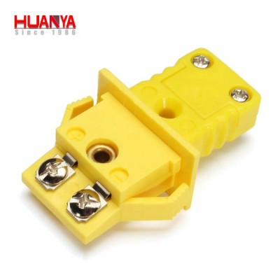 Yellow Plastic Shell K-Type Panel Mount Thermocouple miniature Socket & Plug