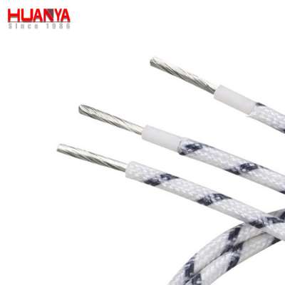 11awg High temperature Fiberglass braid silicone rubber insulation heating resistant electrical wire